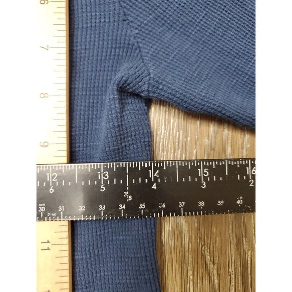 Christina Lehr Women's Size 2 Top Navy Waffle Long Sleeve T Shirt Lightweight - Picture 7 of 12